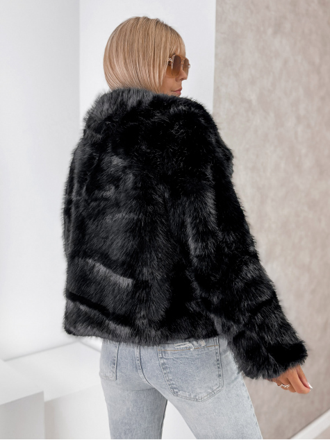 VESTE FOURRURE NÉMÉSIENNE NOIR