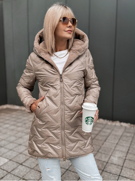 VESTE REYKJA BEIGE FONCÉ