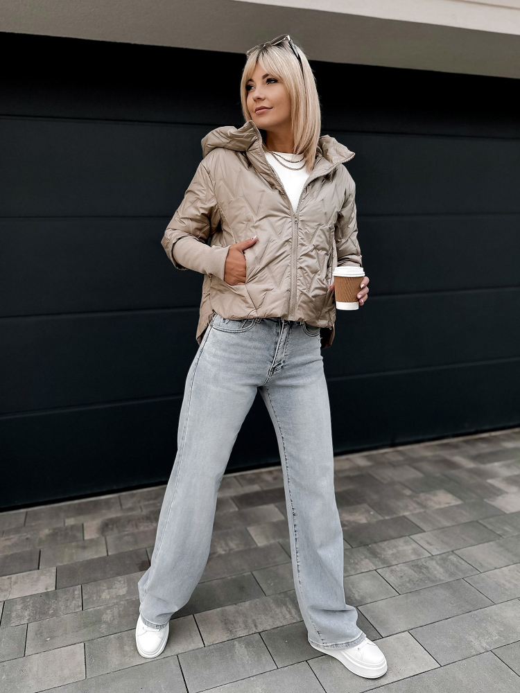 VESTE CRISTAL BEIGE FONCÉ