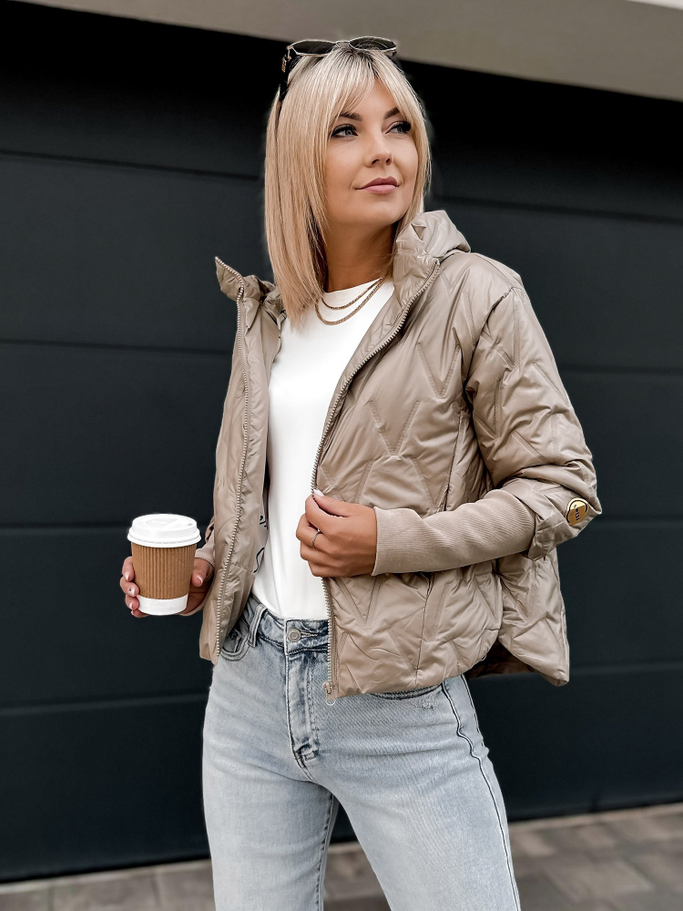 VESTE CRISTAL BEIGE FONCÉ