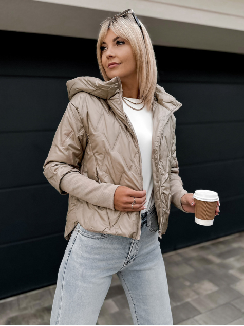 VESTE CRISTAL BEIGE FONCÉ