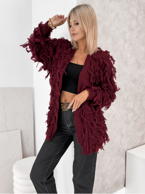 CARDIGAN RAVISSE BORDEAUX