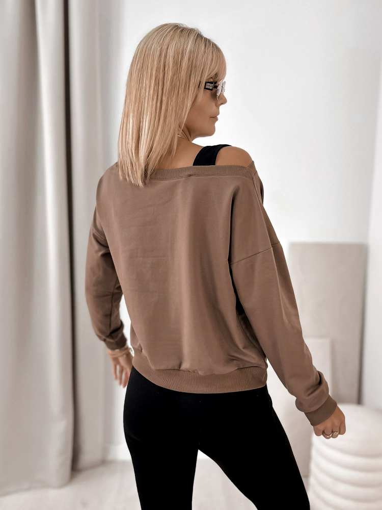 BLOUSE BRONTE BRUN