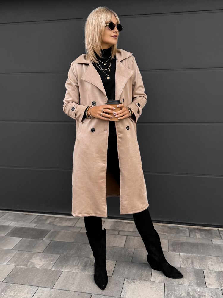 MANTEAU AKRAM BEIGE FONCÉ