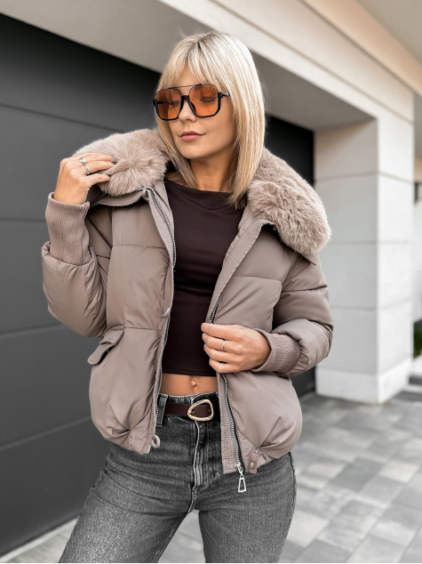 VESTE AURORA BEIGE FONCÉ