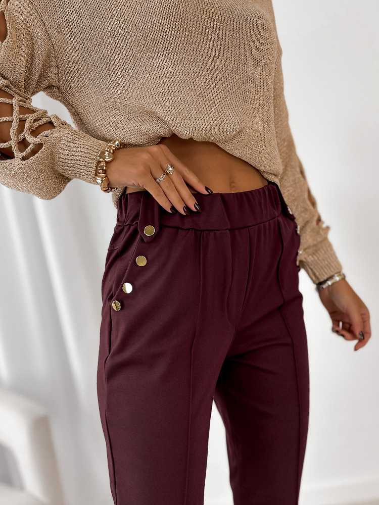 PANTALONI RAMONES BORDEAUX