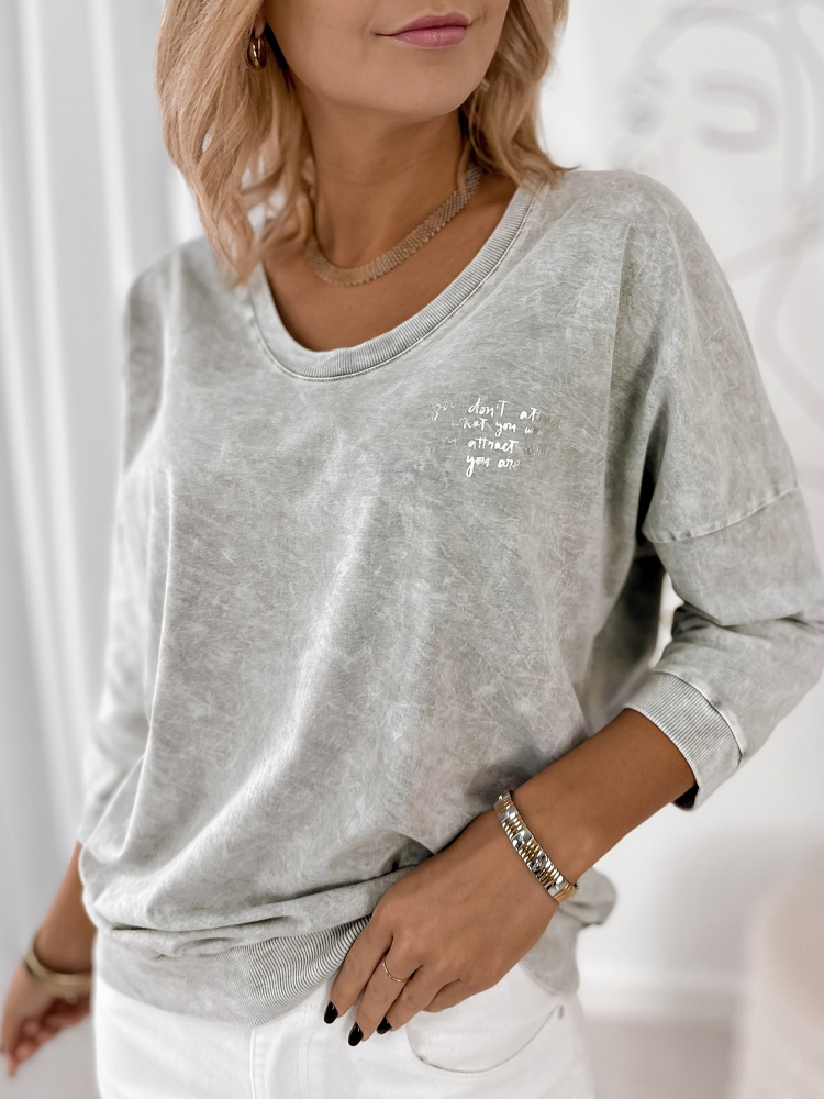 BLUSE ZERLINA GRAU