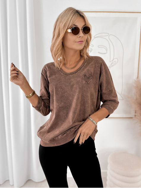 BLUSE RIMINI BRAUNE
