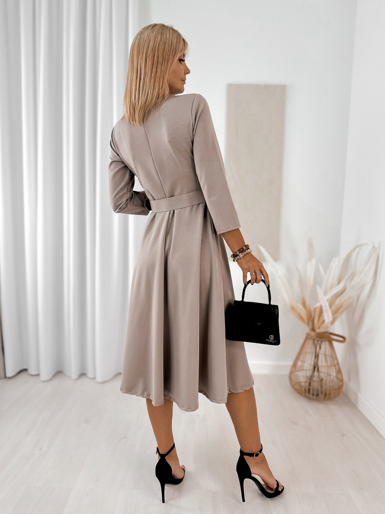 ROBE ALAMEDA BEIGE FONCÉ