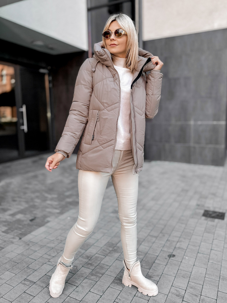 VESTE TARIEL BEIGE FONCÉ