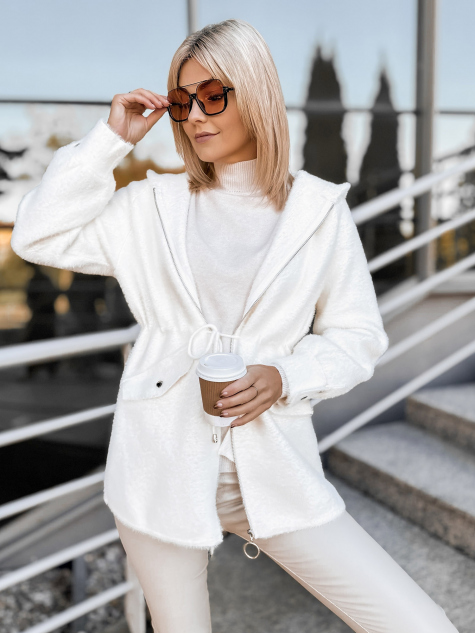 MANTEAU ALPAKA ORRIS ÉCRU