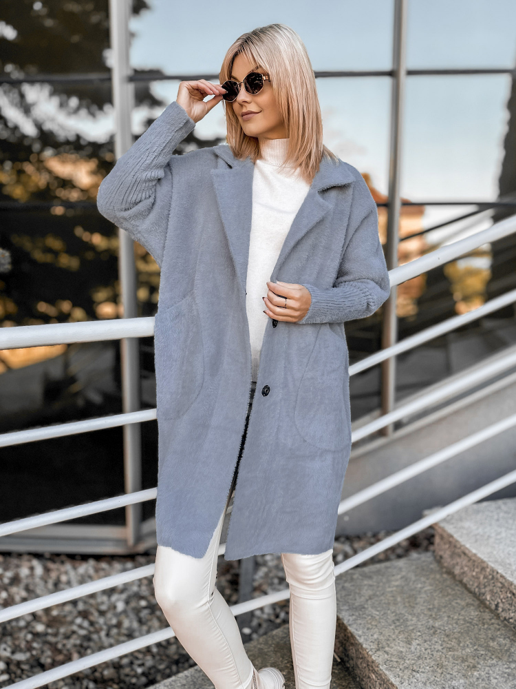 MANTEAU ALPAKA REIL GRIS