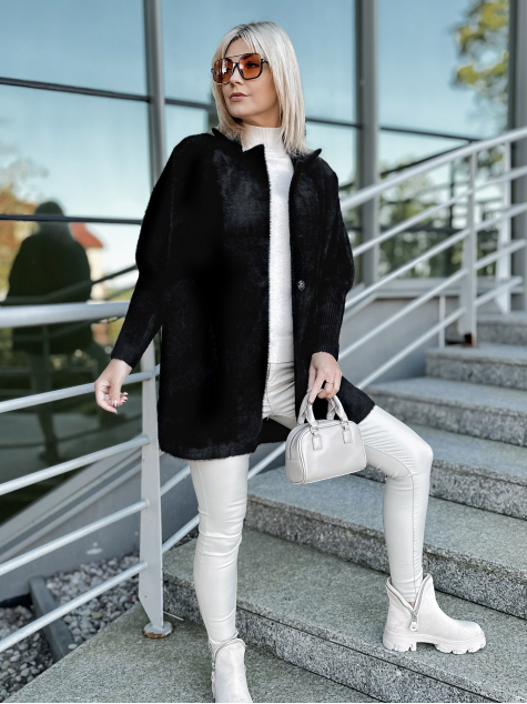 MANTEAU ALPAKA OREO NOIR