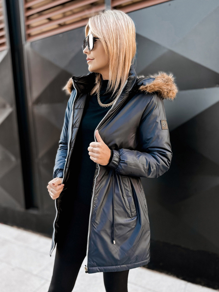 VESTE REVERSIBLE SUELIA BLEU MARINE - NOIR