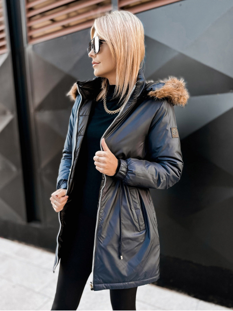 VESTE REVERSIBLE SUELIA BLEU MARINE - NOIR