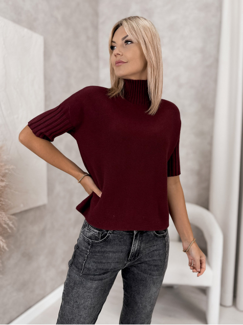 SWEATER RAFFE BORDEAUX