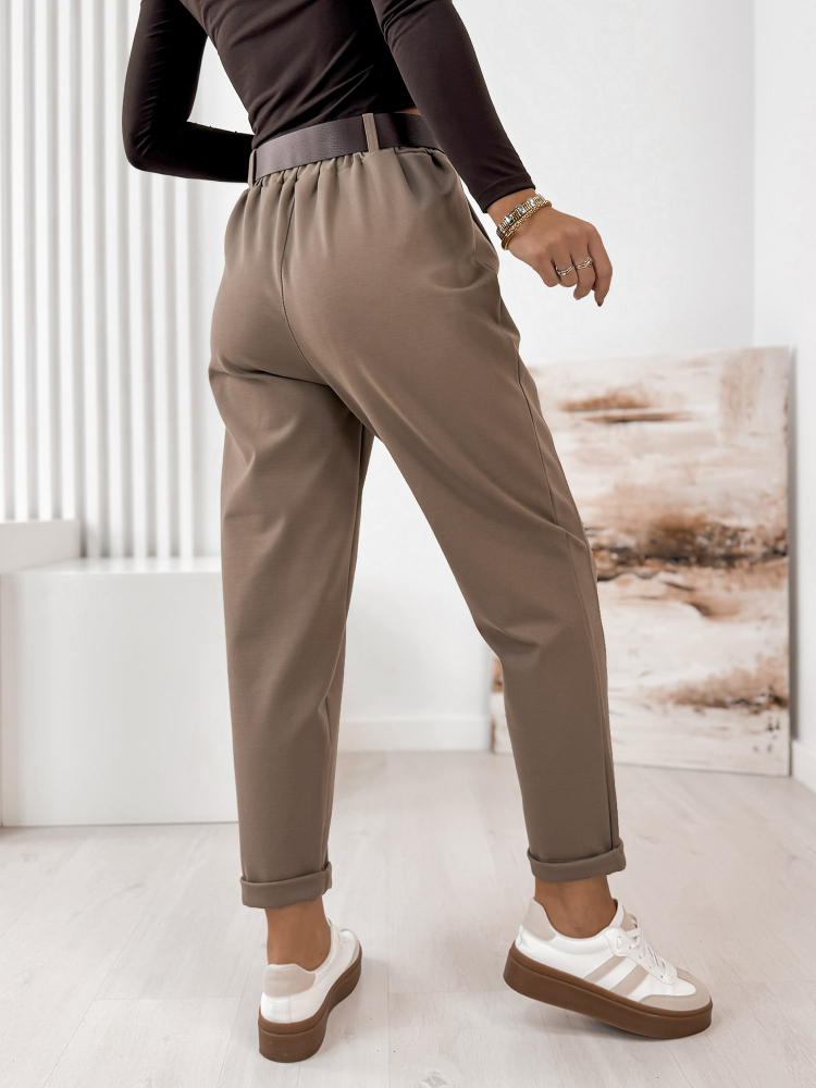 PANTALONI SERAFINA BEJ INCHIS