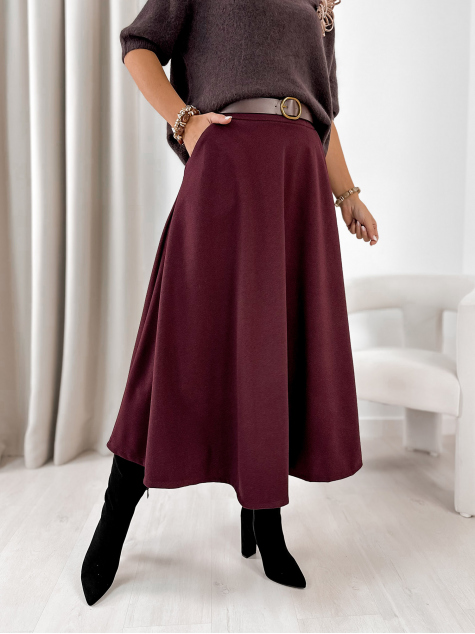 JUPE TOVE BORDEAUX