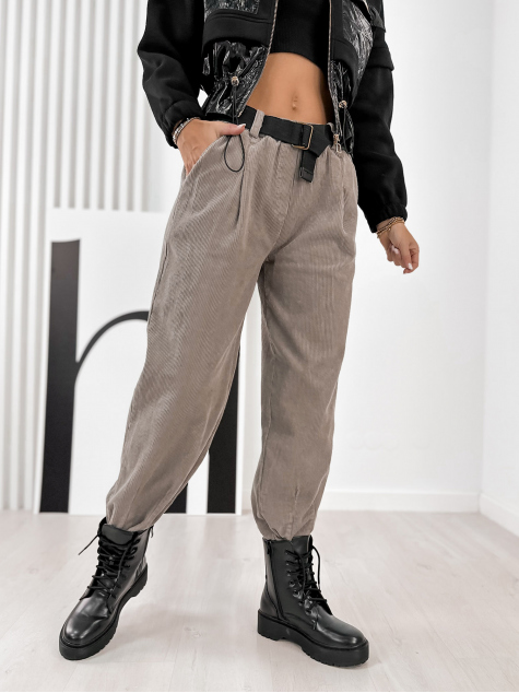 PANTALONI CORDUROY AMADO GRI