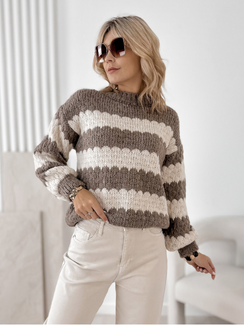 SWEATER FOYLE BEIGE FONCÉ
