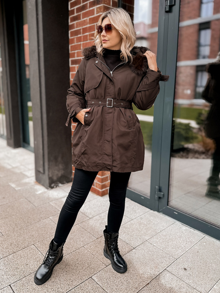 KABÁT ETTIE BÉLÉSSEL BARNA