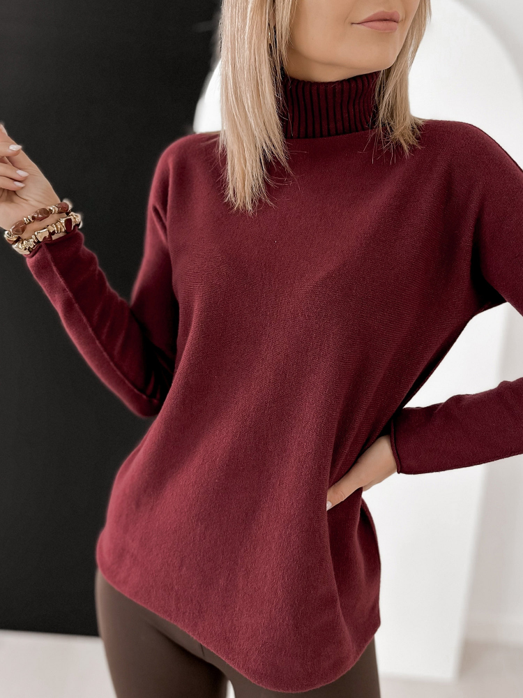 SWEATER AGNES BURGUNDY