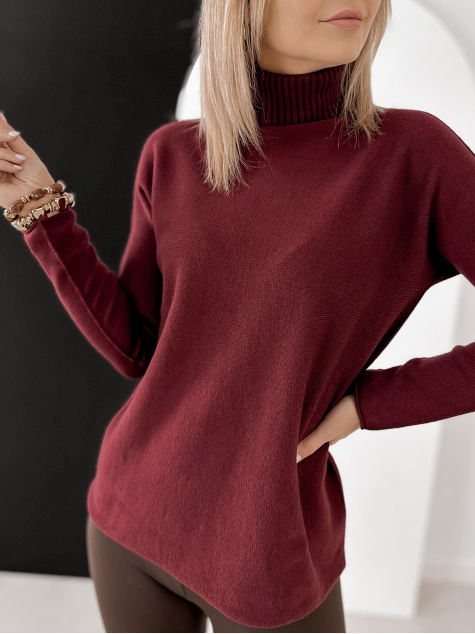 SWEATER AGNES BURGUNDY
