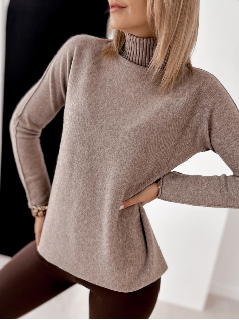 SWEATER AGNES DARK BEIGE