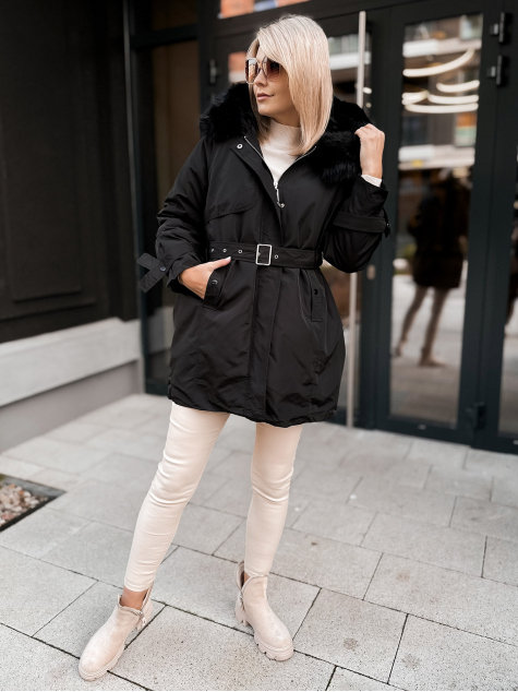 VESTE AVEC DOUBLURE EN ETTIE NOIR