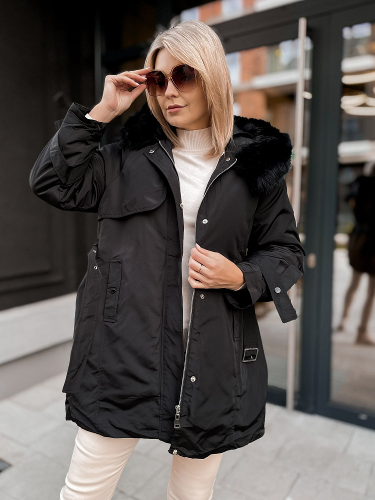 JACKET WITH ETTIE UNDERLINING BLACK