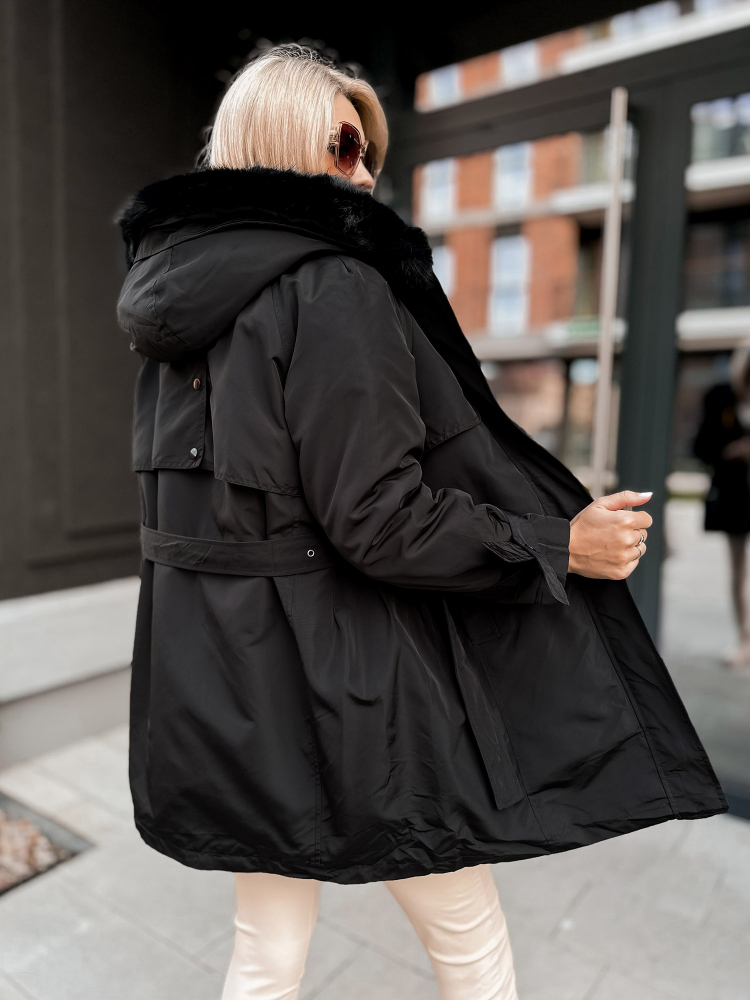 JACKET WITH ETTIE UNDERLINING BLACK