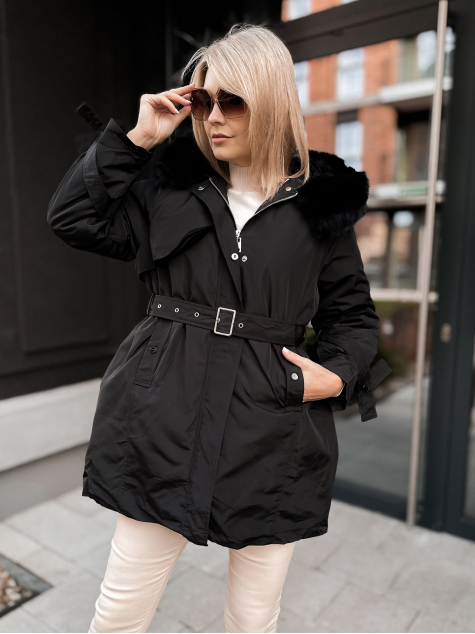 JACKET WITH ETTIE UNDERLINING BLACK