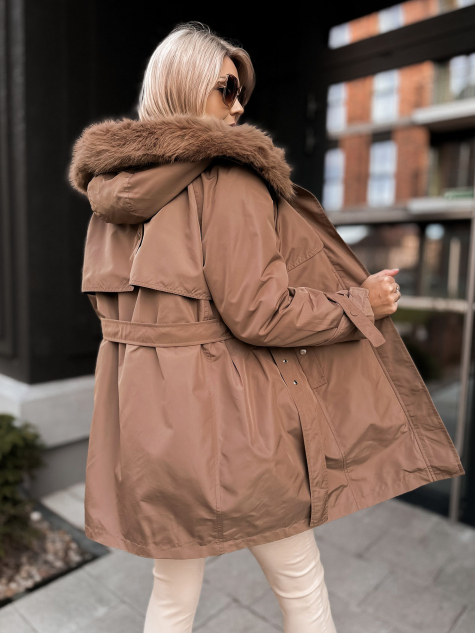 JACKET WITH ETTIE UNDERLINING CARAMEL