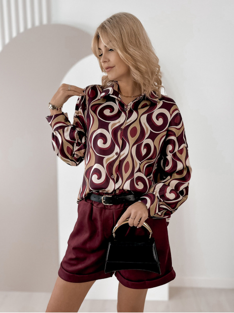 SHIRT HORACE BURGUNDY
