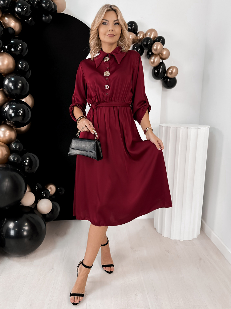DRESS PERIGNY BURGUNDY