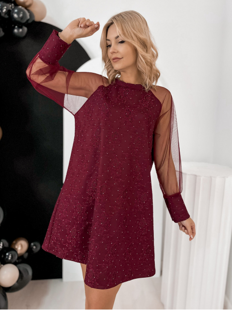 DRESS BRUNE BURGUNDY