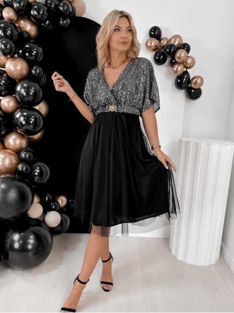 KLEID SILBERNE FONTELLENSCHWARZ