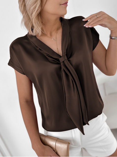 BLOUSE ROXANA DARK BROWN