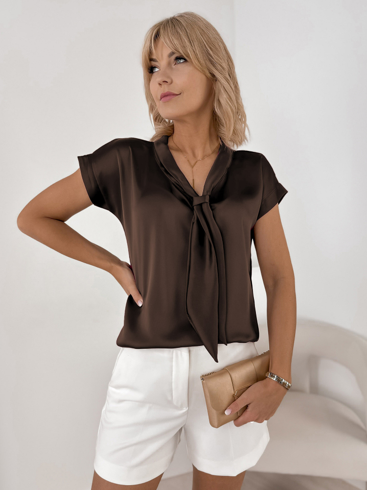 BLUSE ROXANA DUNKELBRAUN