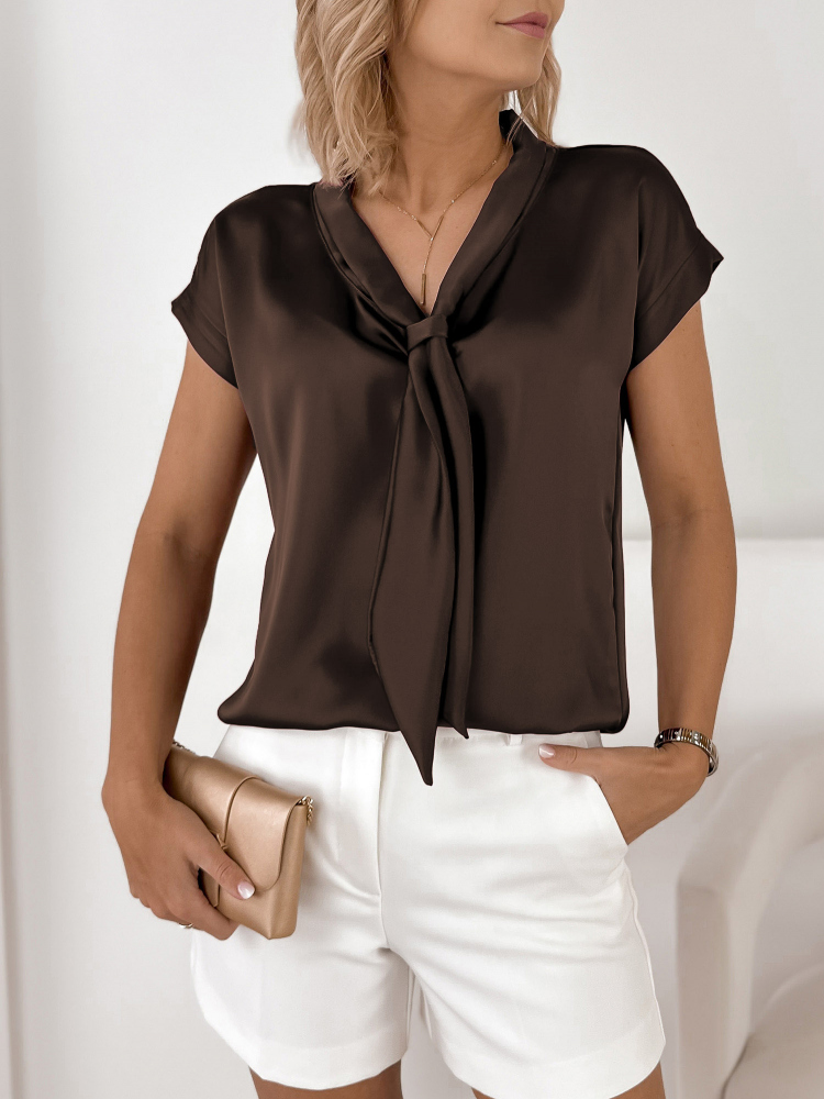 BLUSE ROXANA DUNKELBRAUN
