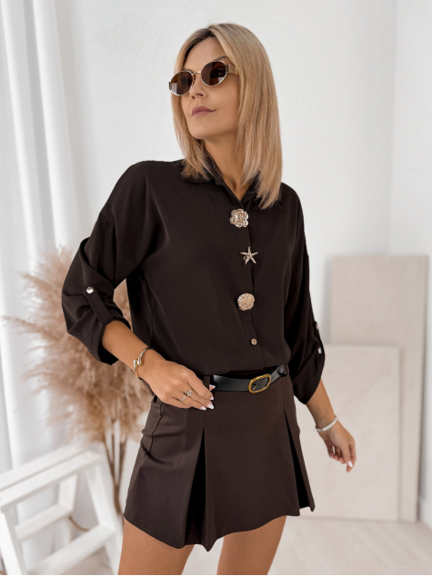SHIRT WILKINS DARK BROWN
