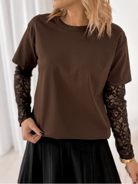 BLUSE GELLATO BRAUNE
