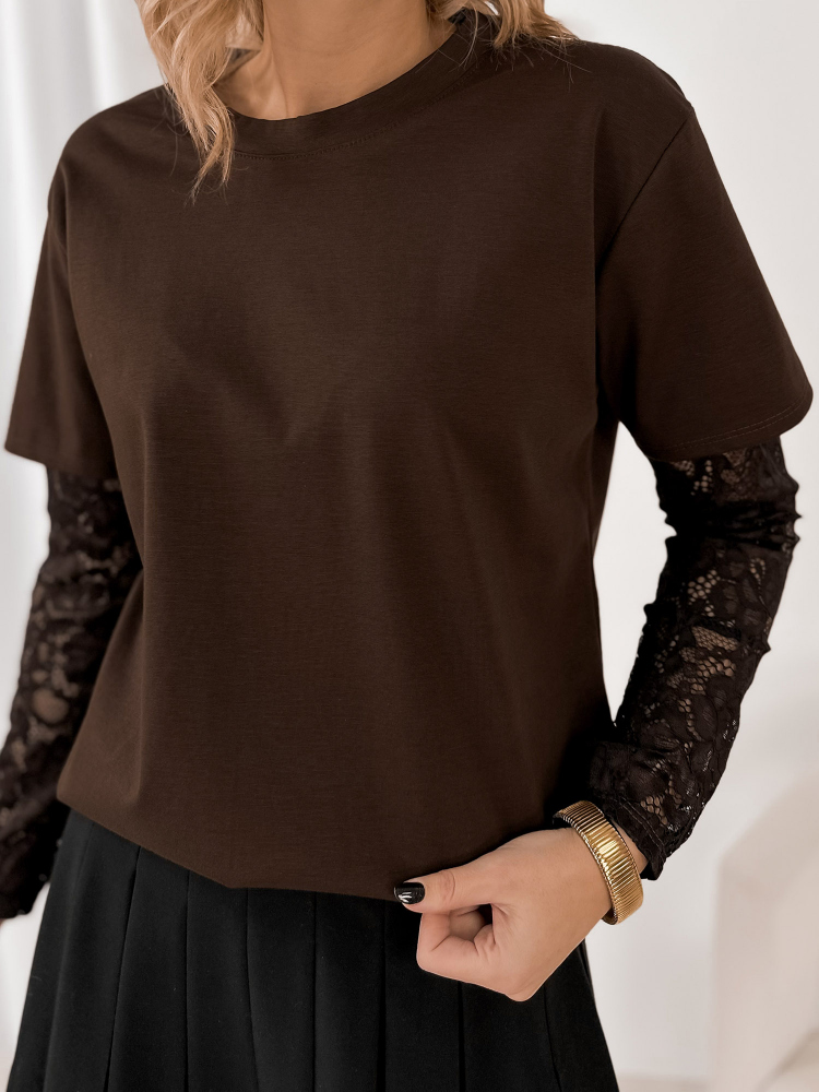BLUSE GELLATO BRAUNE
