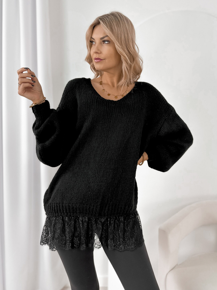 PULOVER SUCRE NEGRU