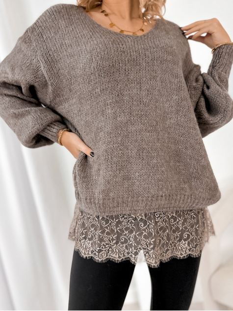 PULLOVER SUCRE DUNKELBEIGER