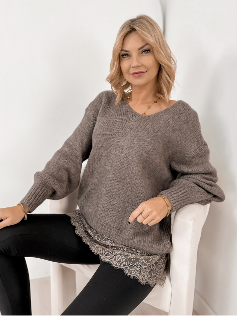 SWEATER SUCRE BEIGE FONCÉ