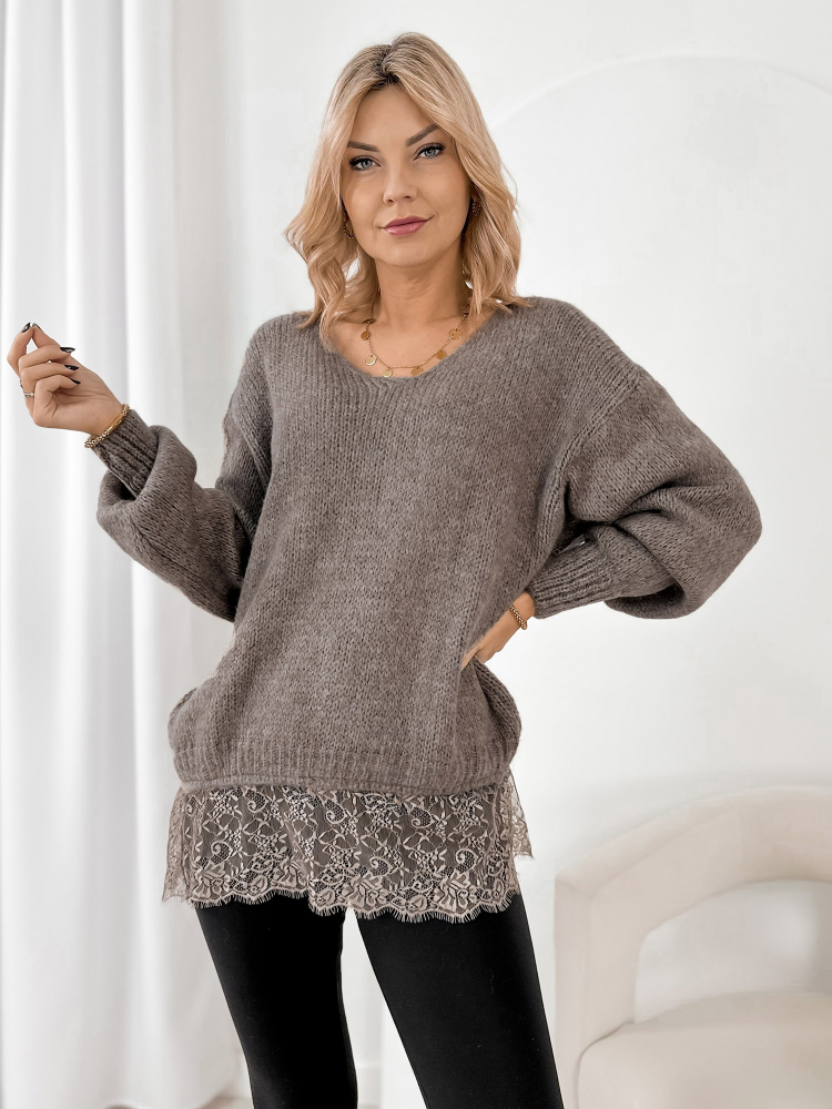 PULLOVER SUCRE DUNKELBEIGER