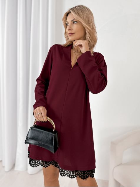 DRESS VALDIVIA BURGUNDY