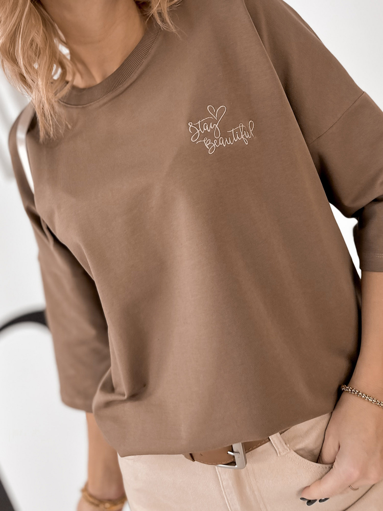BLUSE MURREN BRAUNE