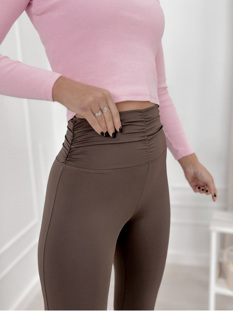 LEGGINGS KHALO BRUN FONCÉ